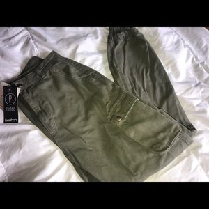 Military Green Petite Cargos